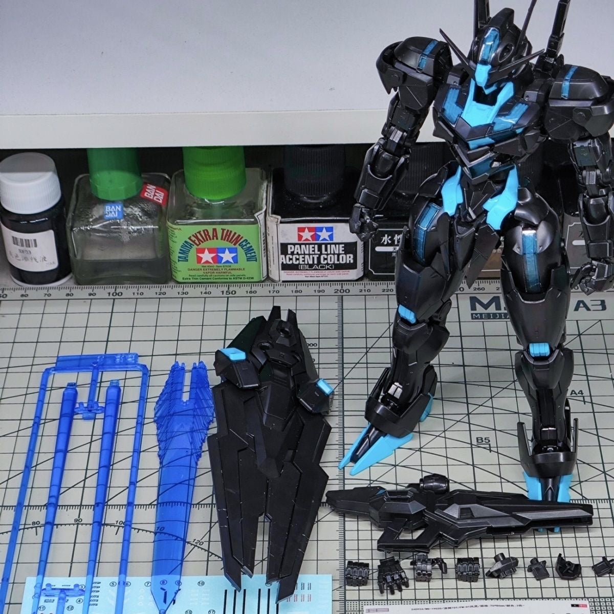 KL Model Full Mechanics FM Gundam Aerial 1/100 Recirculation/Neon Blue Version