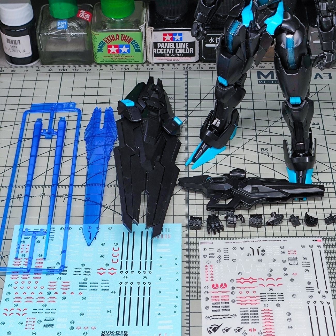 KL Model Full Mechanics FM Gundam Aerial 1/100 Recirculation/Neon Blue Version
