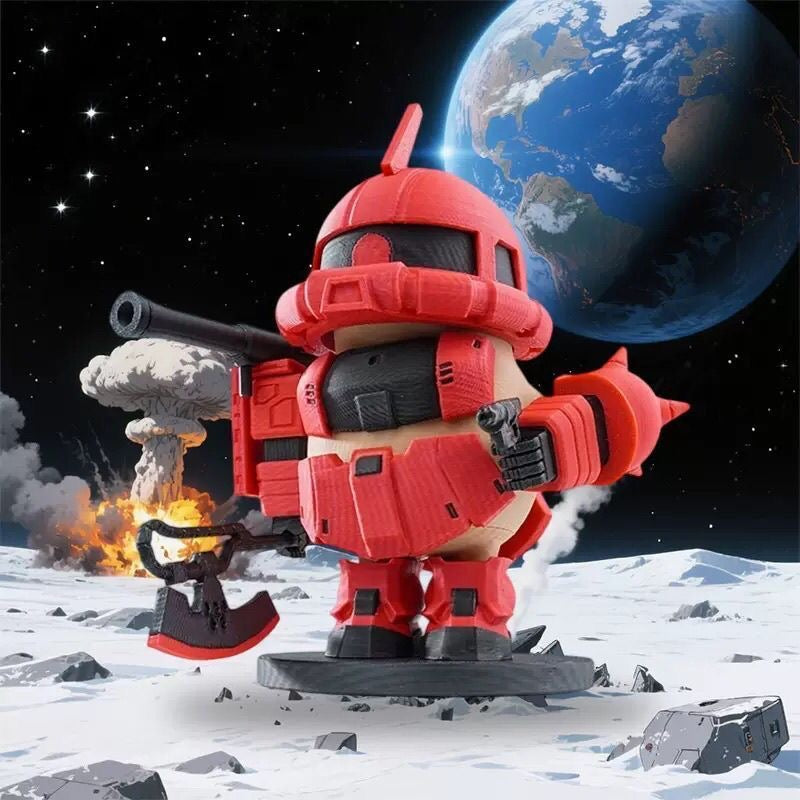 Capybara X Char's Zaku Action Figure with Magnet (Outfit Detachable)