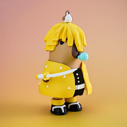 Capybara X Demon Slayer Zenitsu Agatsuma Action Figure with Magnet (Outfit Detachable)