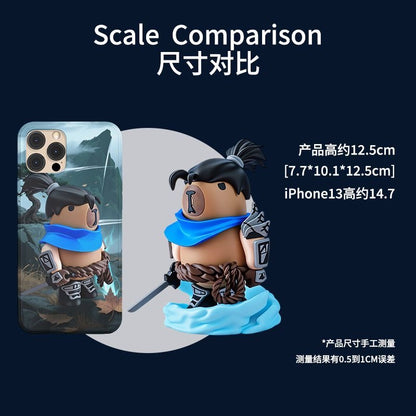 Capybara X League of Legends Yasuo Action Figure with Magnet (Outfit Detachable)