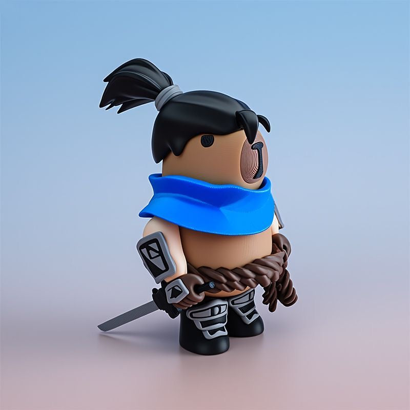 Capybara X League of Legends Yasuo Action Figure with Magnet (Outfit Detachable)