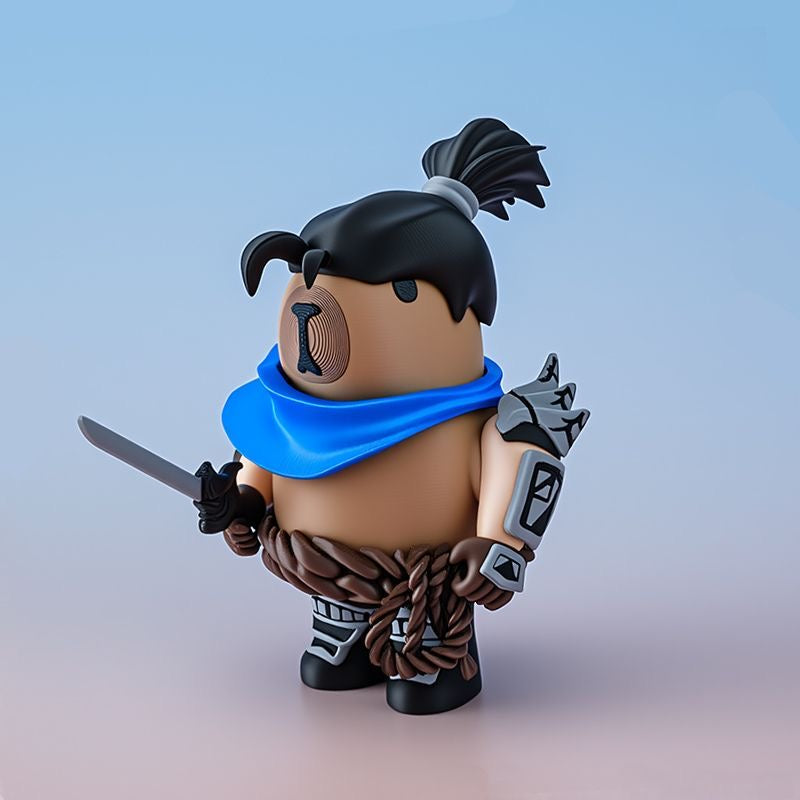 Capybara X League of Legends Yasuo Action Figure with Magnet (Outfit Detachable)