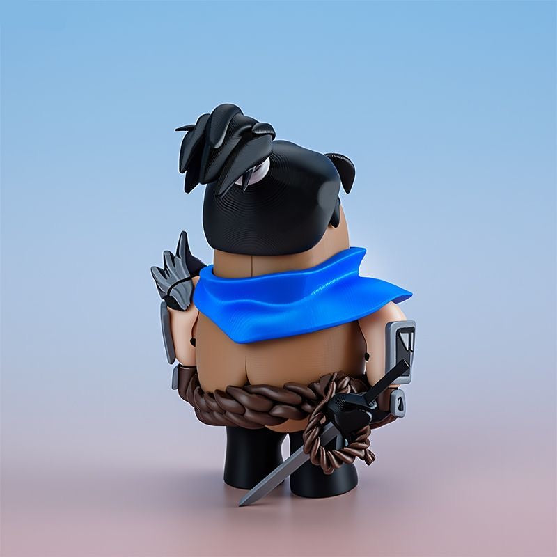 Capybara X League of Legends Yasuo Action Figure with Magnet (Outfit Detachable)