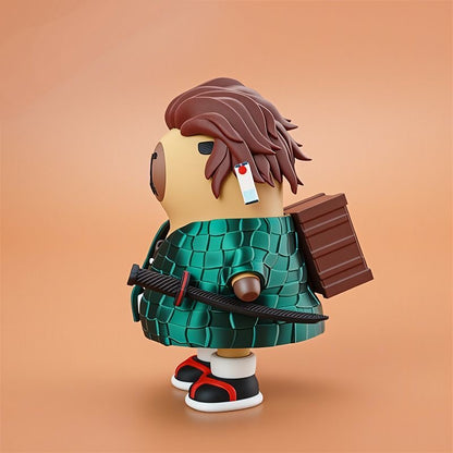 Capybara X Demon Slayer Tanjiro Kamato Action Figure with Magnet (Outfit Detachable)