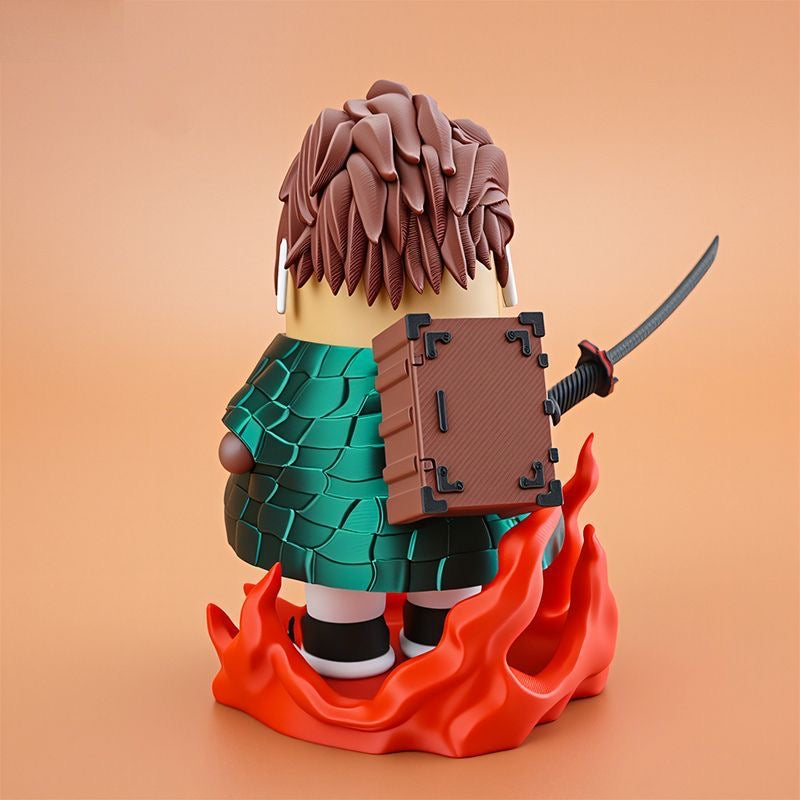 Capybara X Demon Slayer Tanjiro Kamato Action Figure with Magnet (Outfit Detachable)