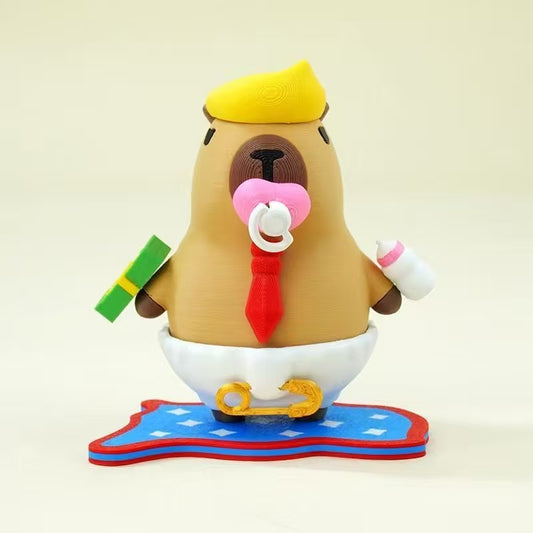 Capybara X Trump Action Figure with Magnet (Outfit Detachable)