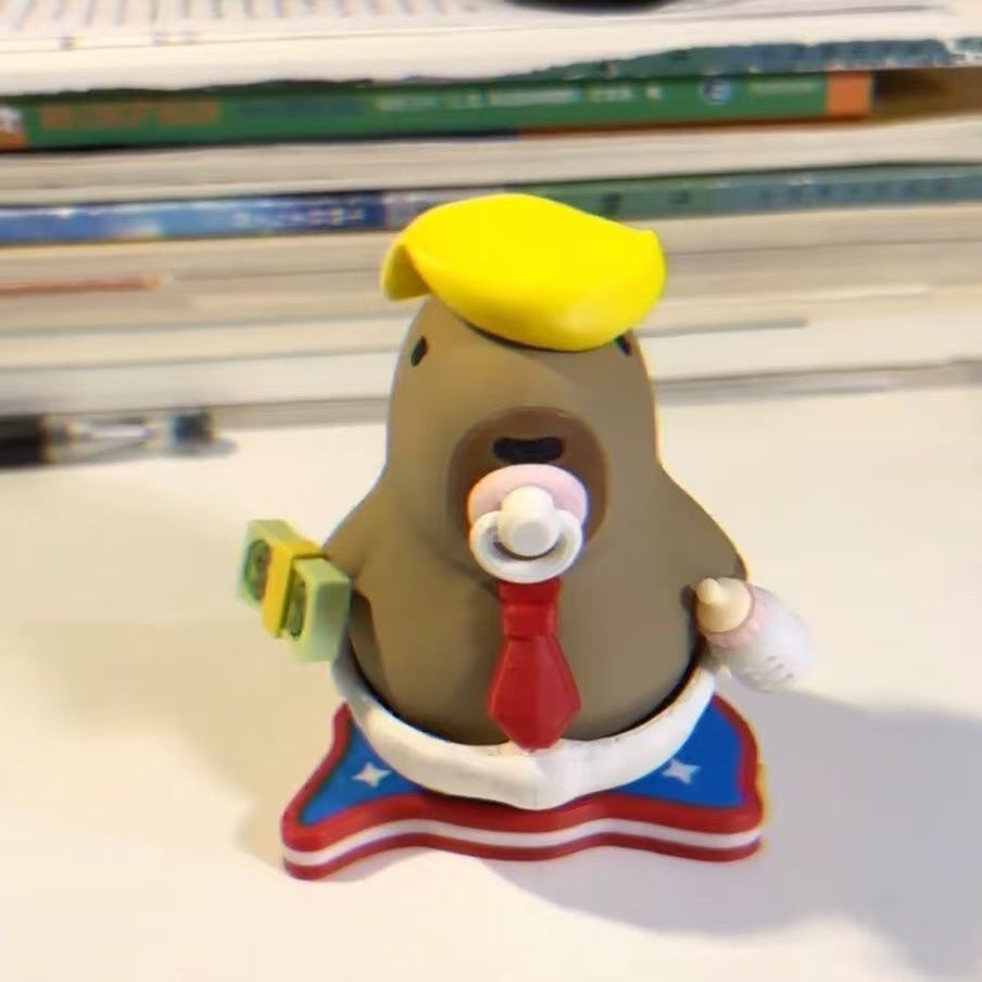 Capybara X Trump Action Figure with Magnet (Outfit Detachable)