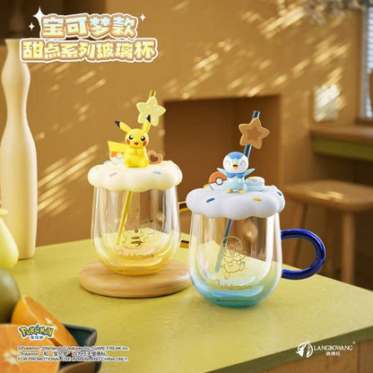 Langbowang Licensed Pokemon Dessert Series Glass Cup - Pikachu