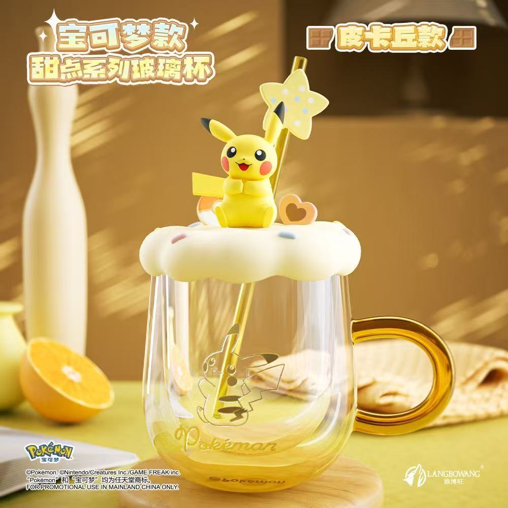 Langbowang Licensed Pokemon Dessert Series Glass Cup - Pikachu