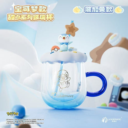 Langbowang Licensed Pokemon Dessert Series Glass Cup - Piplup