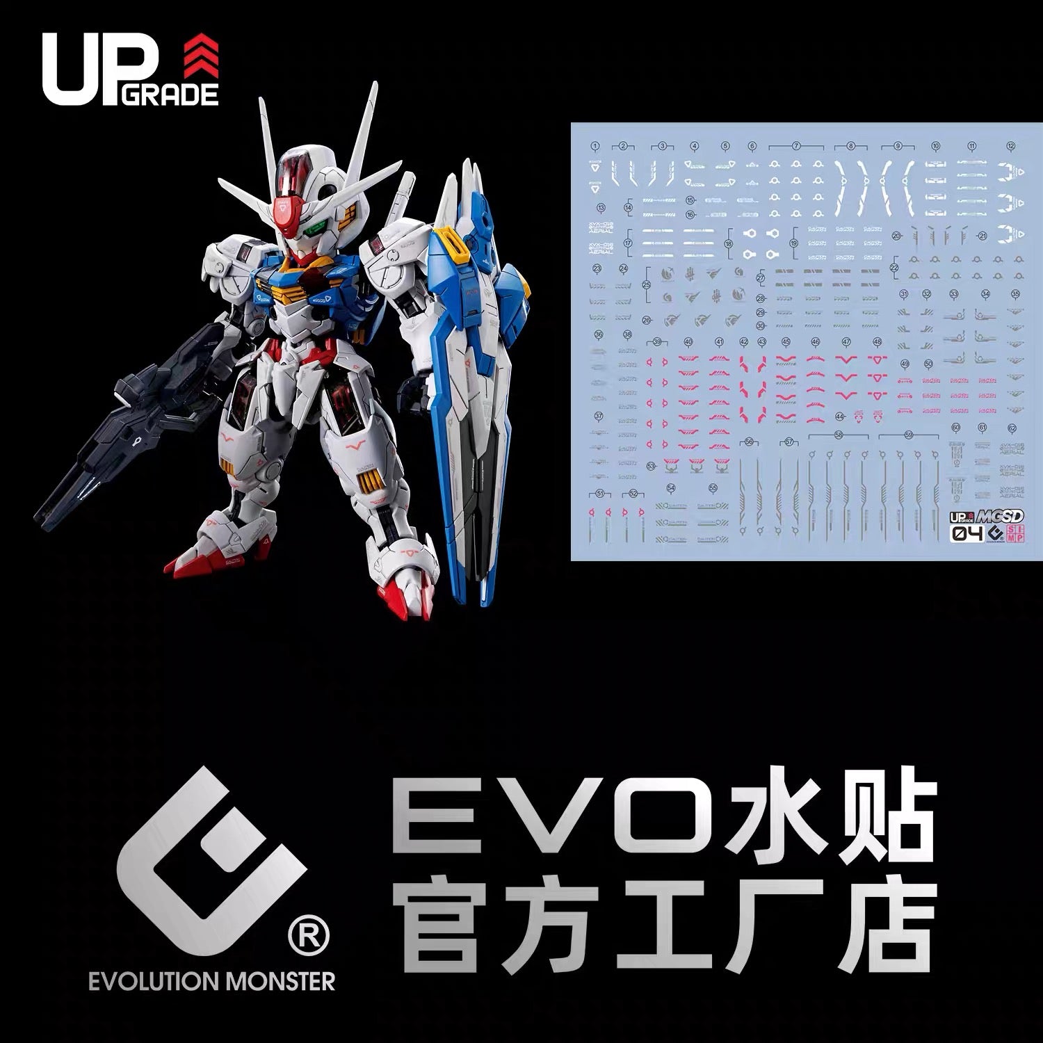 EVO Decals for MGSD GUNDAM AERIAL – Cool Dragon Hobby