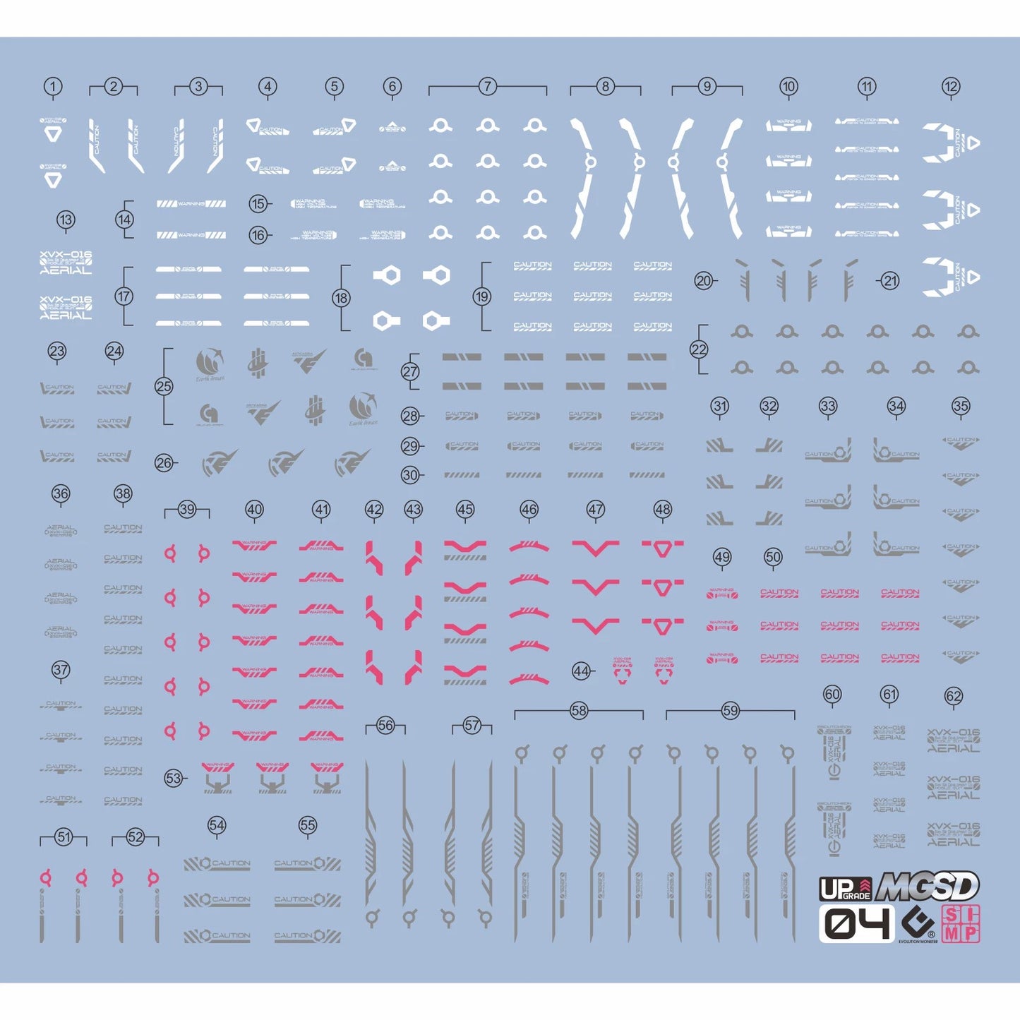 EVO Decals for MGSD GUNDAM AERIAL