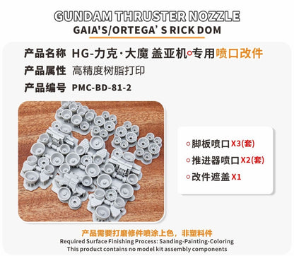 (TAS Studio) THRUSTER NOZZLE GK Parts for HG 1/144 Gaia's / Ortega's Rick Dom (GQ) [Un-Painted/Un-Colored]