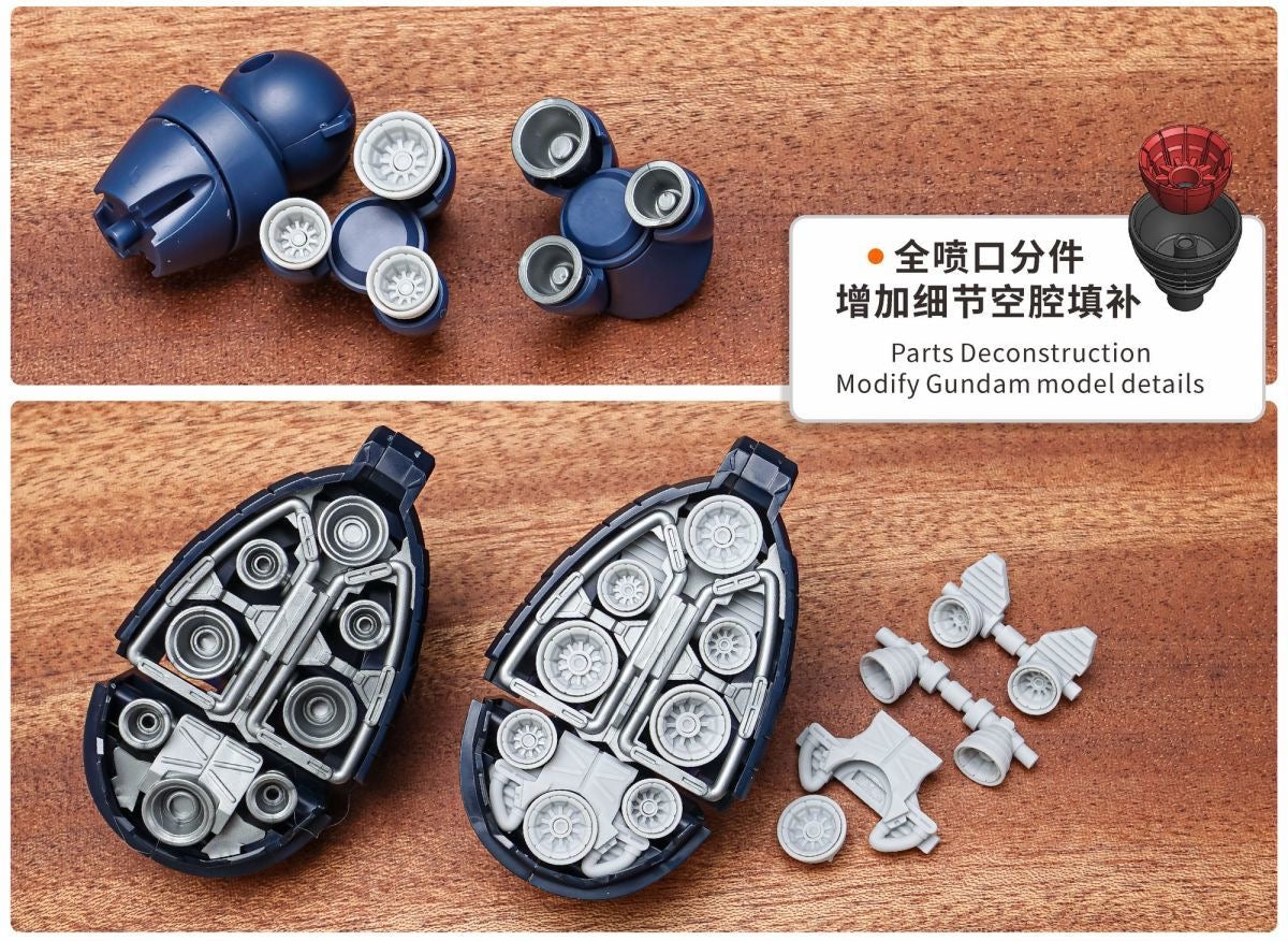 (TAS Studio) THRUSTER NOZZLE GK Parts for HG 1/144 Gaia's / Ortega's Rick Dom (GQ) [Un-Painted/Un-Colored]