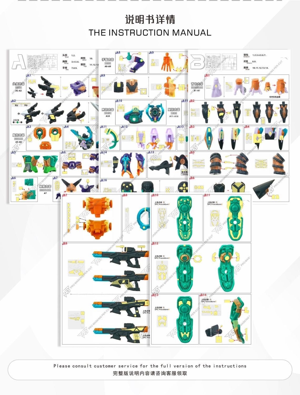 (TAS Studio) Pre-cut Masking Types for HG 1/144 gMS-κ GFreD (GQ)