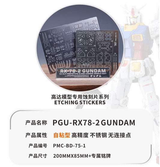 (TAS Studio) Metal Etching Parts for PG RX-78-2 Unleashed 1/60