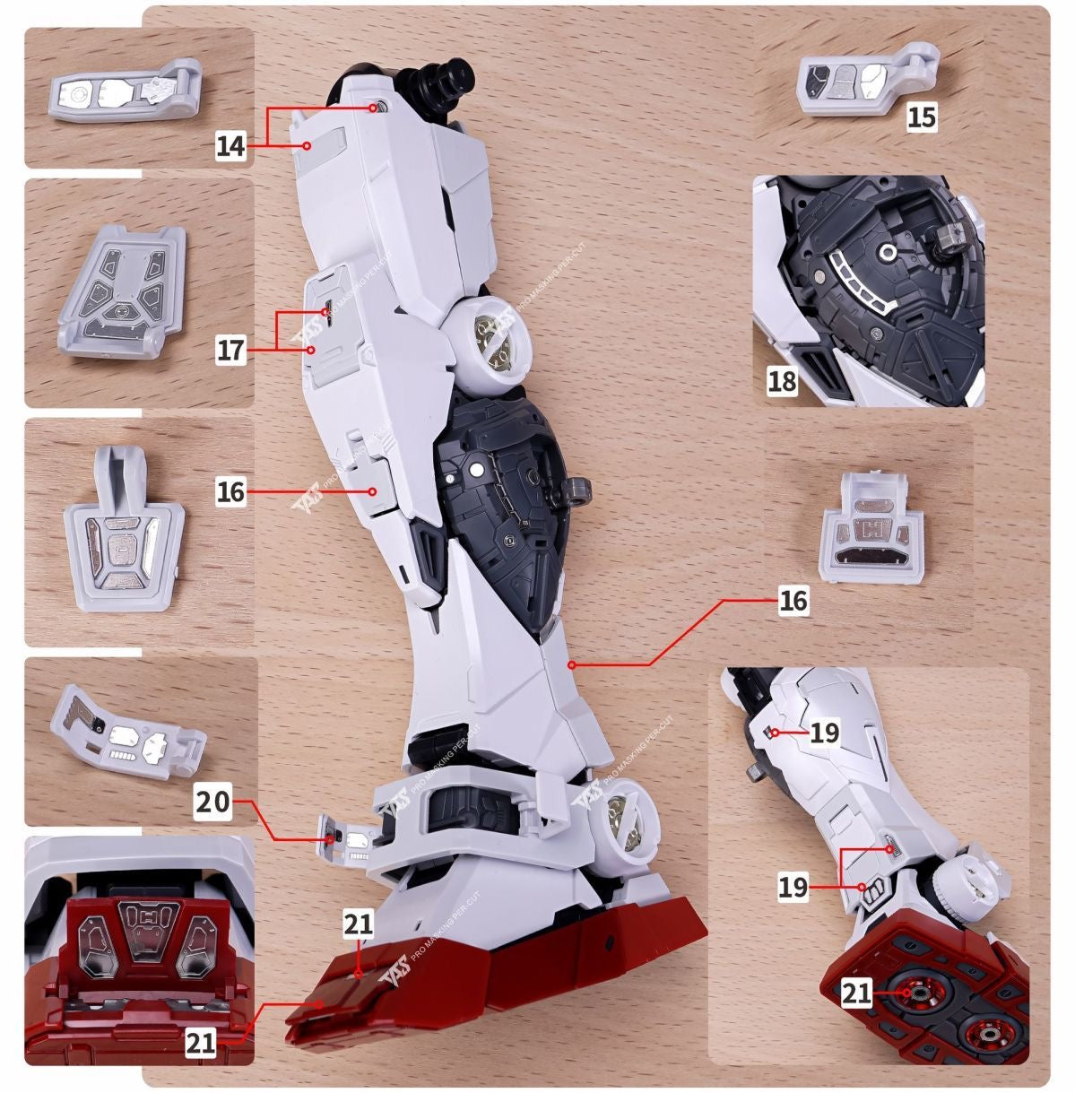 (TAS Studio) Metal Etching Parts for PG RX-78-2 Unleashed 1/60