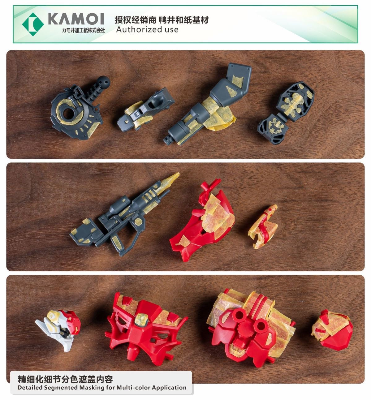 (TAS Studio) Pre-cut Masking Types for HG Light-Type Guncannon