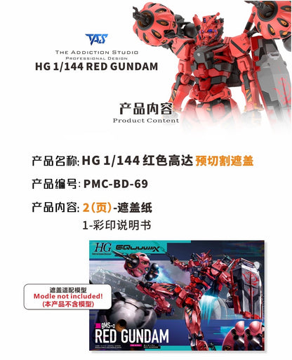 (TAS Studio) Pre-cut Masking Types for HG 1/144 gMS-α Red Gundam