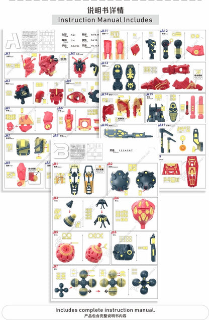 (TAS Studio) Pre-cut Masking Types for HG 1/144 gMS-α Red Gundam