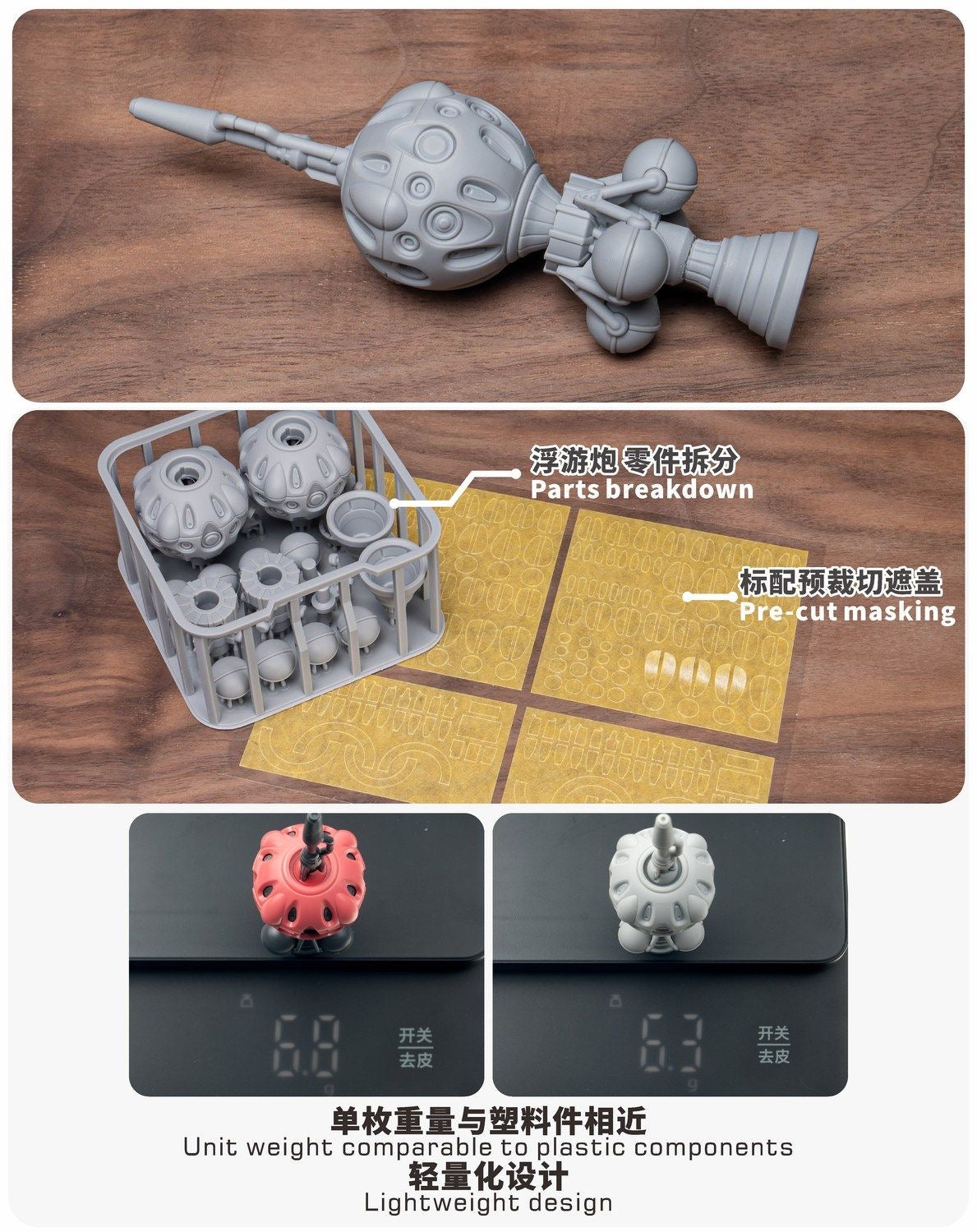 (TAS Studio) Conversion GK Parts for HG 1/144 gMS-α Red Gundam [Un-Painted/Un-Colored]