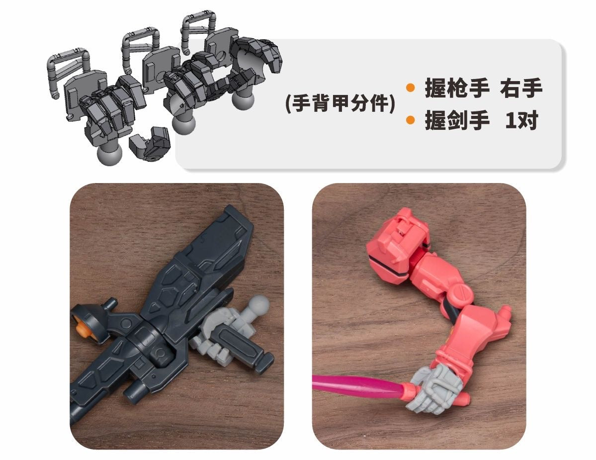 (TAS Studio) Hands Set GK Parts for HG 1/144 gMS-α Red Gundam [Un-Painted/Un-Colored]