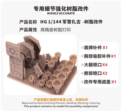 (TAS Studio) Conversion GK Parts for HG 1/144 POLICE ZAKU [Un-Painted/Un-Colored]