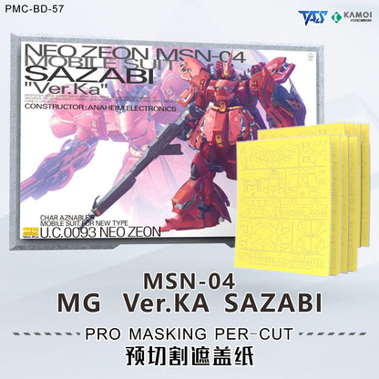 (TAS Studio) Pre-cut Masking Types for MG Sazabi Ver. Ka