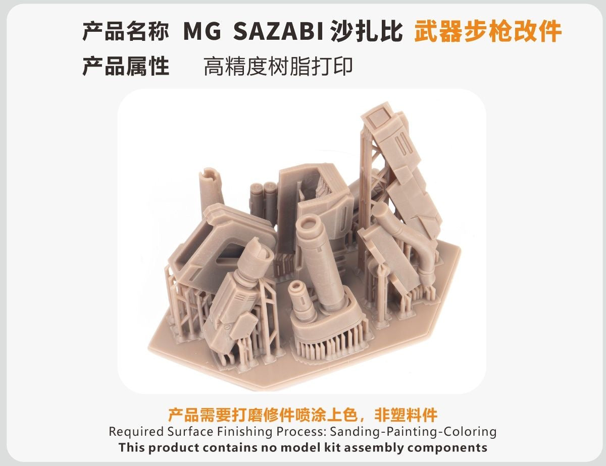 (TAS Studio) Weapon Conversion GK Parts for MG Sazabi Ver. Ka [Un-Painted/Un-Colored]