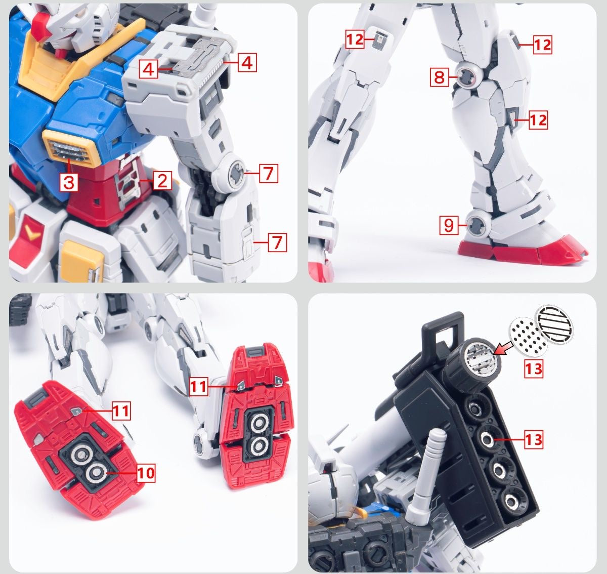 (TAS Studio) Metal Etching Parts for RG RX-78-2 Gundam Ver 2.0