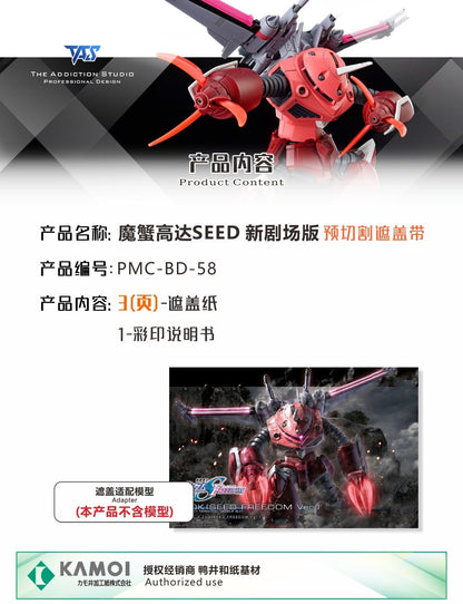 (TAS Studio) Pre-cut Masking Types for HG 1/144 Z’Gok (Seed Freedom Ver.)