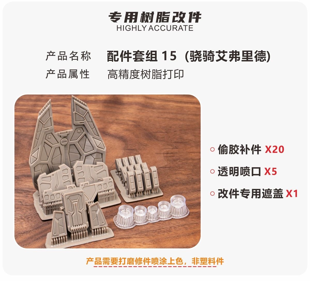 (TAS Studio) Conversion GK Parts for HG AMGS-X18P Cavalier Aifrid[Un-Painted/Un-Colored]