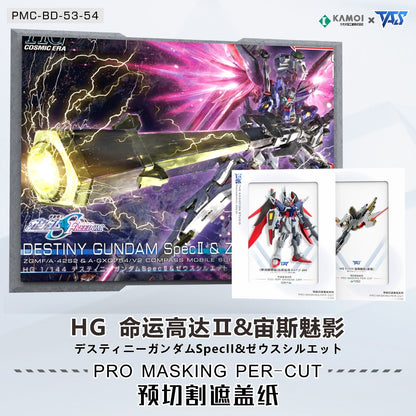 (TAS Studio) Pre-cut Masking Types for HG Destiny Gundam Spec II & Zeus Sillouette
