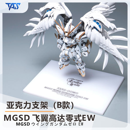 (TAS Studio) Acrylic Action Base for MGSD Wing Gundam Zero EW (Snow White Prelude)