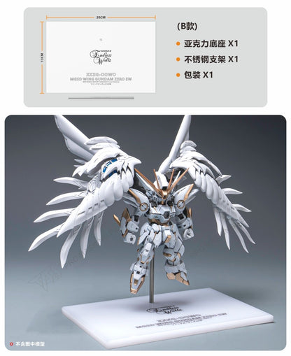 (TAS Studio) Acrylic Action Base for MGSD Wing Gundam Zero EW (Snow White Prelude)
