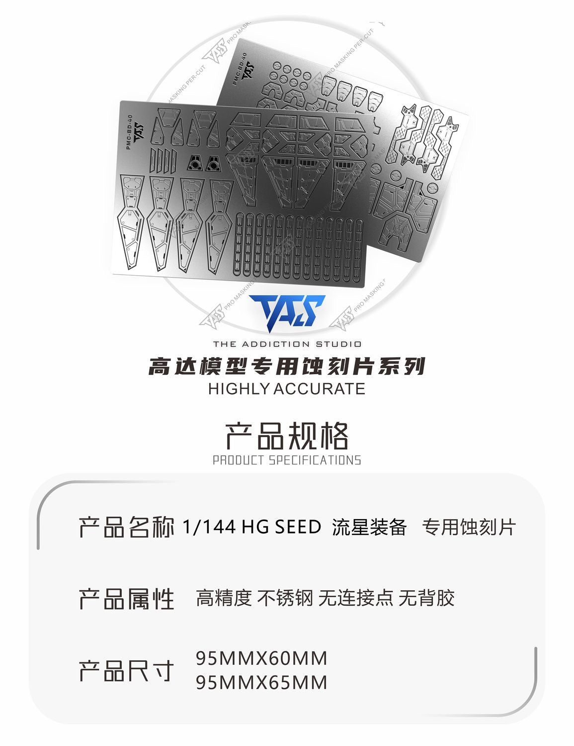 (TAS Studio) Metal Etching Parts for HG 1/144 METEOR Unit