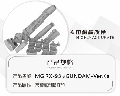 (TAS Studio) Conversion GK Parts for MG RX-93 ν Gundam (Ver. Ka) [Un-Painted/Un-Colored]