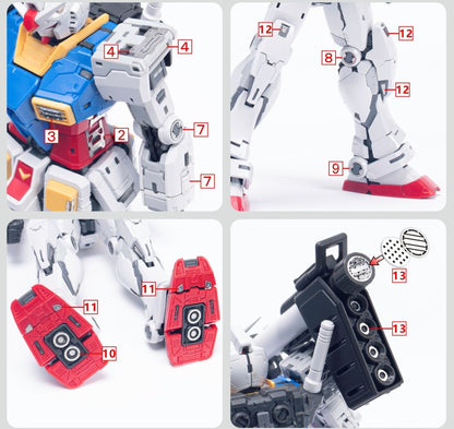 (TAS Studio) Metal Etching Parts for RG RX-78-2 Gundam Ver. 2.0 1/144