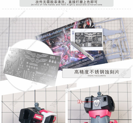 (TAS Studio) Metal Etching Parts for HG 1/144 ZGMF-X191M2 Infinite Justice Gundam Type II