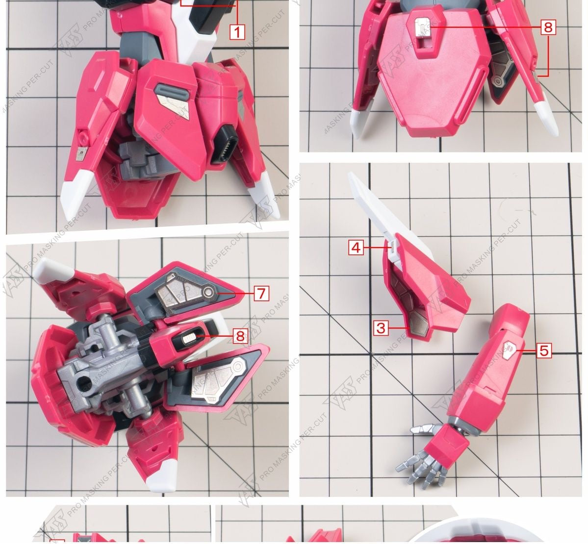 (TAS Studio) Metal Etching Parts for HG 1/144 ZGMF-X191M2 Infinite Justice Gundam Type II