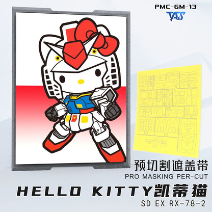 (TAS Studio) Pre-cut Masking Types for Hello Kitty/RX-78-2 Gundam (SD EX-Standard)