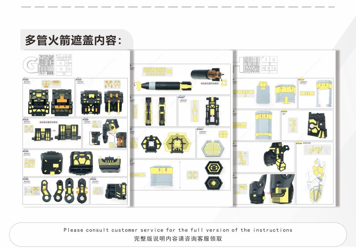(TAS Studio) Pre-cut Masking Types for Solomon MG 1/100 Physalis GP02