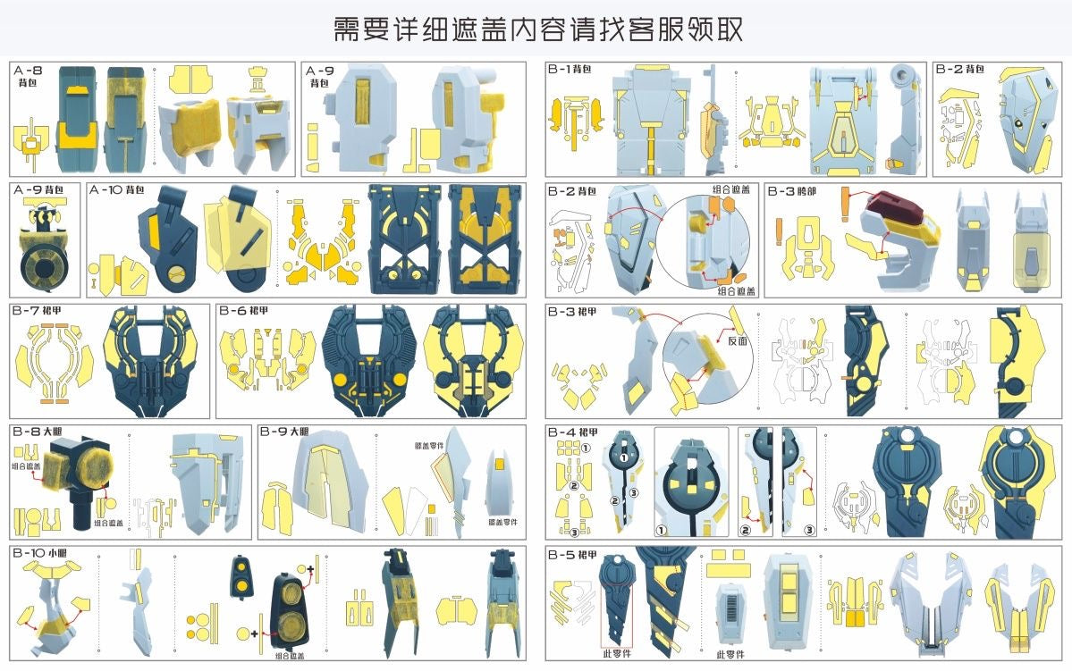 (TAS Studio) Pre-cut Masking Types for SUPREME EVOLUTION Eternal Star Glory