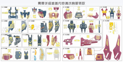 (TAS Studio) Pre-cut Masking Types for RG Gundam Epyon