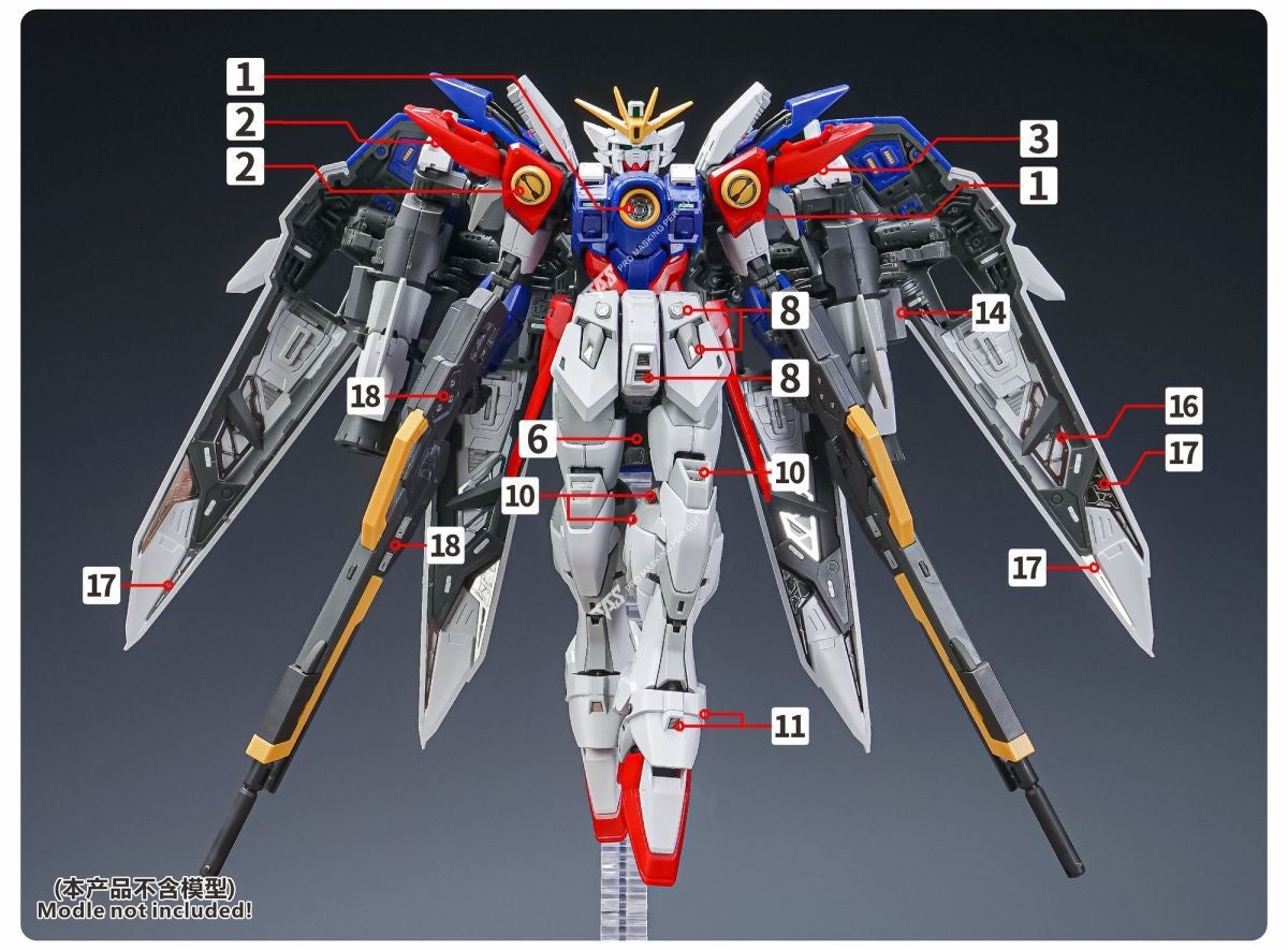 (TAS Studio) Metal Etching Parts for RG WINGGUNDAM ZERO
