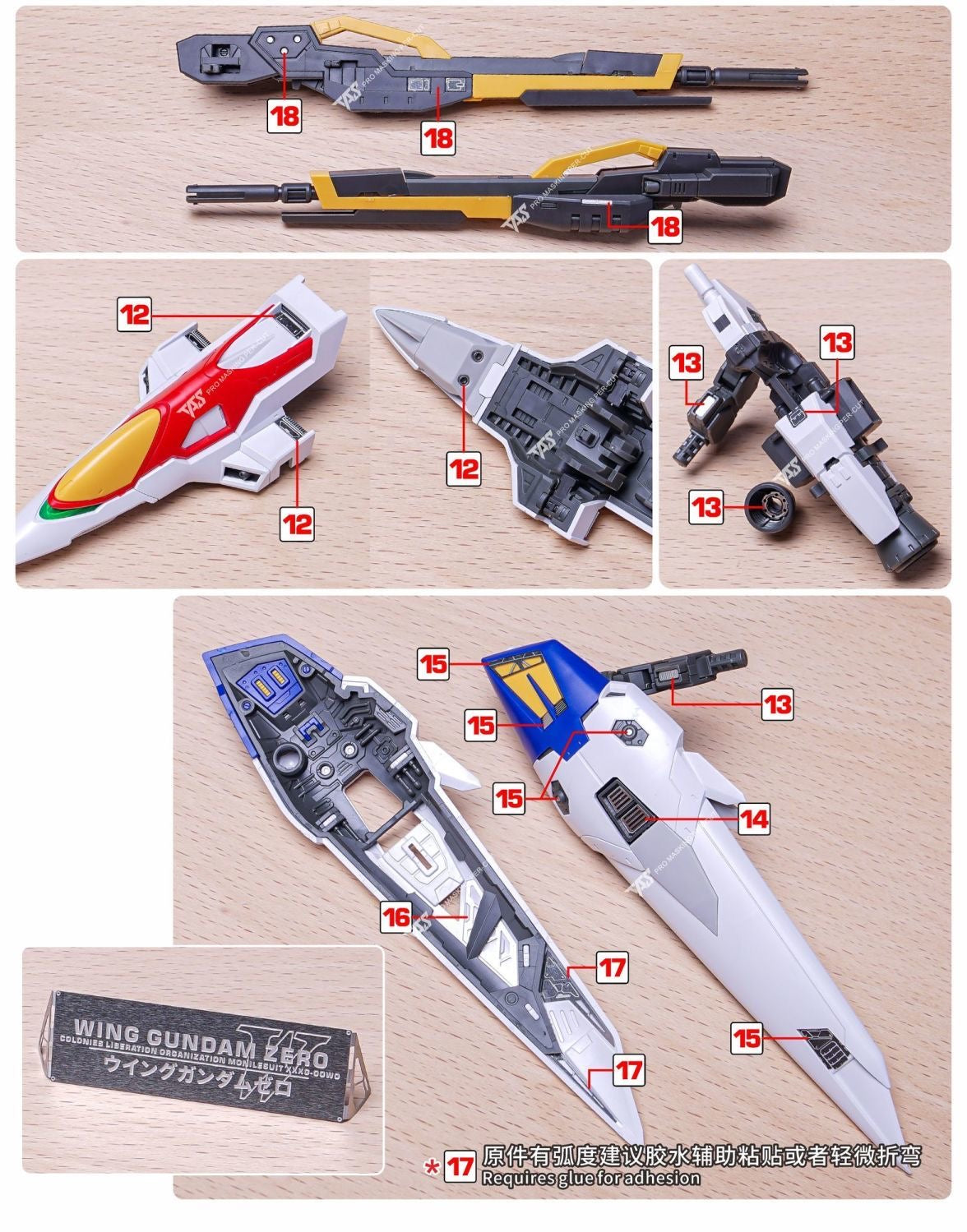 (TAS Studio) Metal Etching Parts for RG WINGGUNDAM ZERO