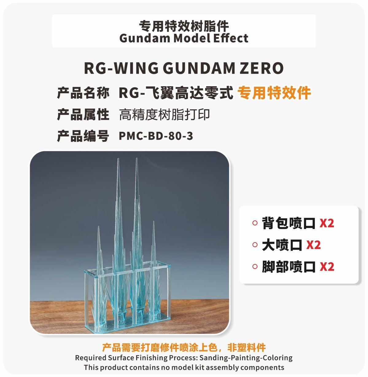 (TAS Studio) Effect Parts for RG WINGGUNDAM ZERO
