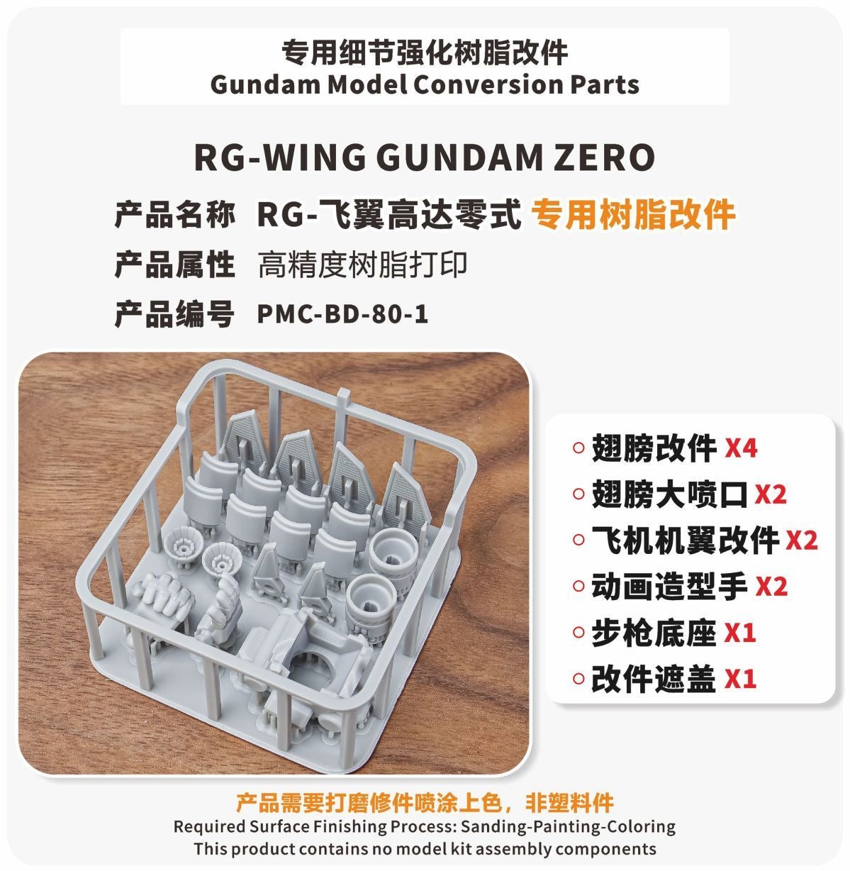 (TAS Studio) Conversion GK Parts for RG WINGGUNDAM ZERO [Un-Painted/Un-Colored]
