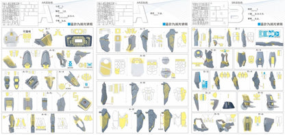 (TAS Studio) Pre-cut Masking Types for Fortune Meow’s 1/100 Strike Freedom Gundam Conversion Kit